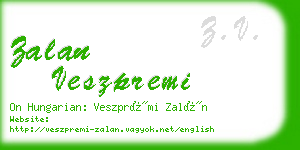 zalan veszpremi business card